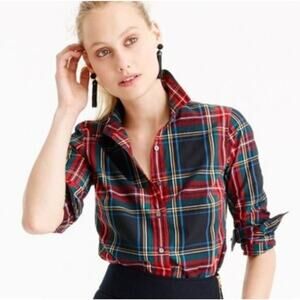 J. Crew Perfect Button Down Shirt in Stewart Plaid Size 4